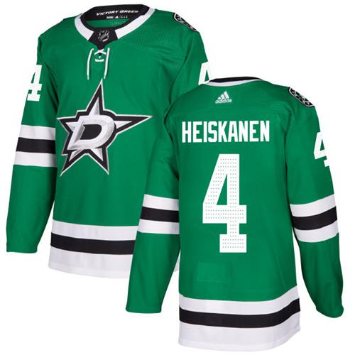 Adidas Men Dallas Stars 4 Miro Heiskanen Green Home Authentic Stitched NHL Jersey